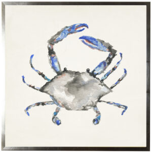 Watercolor blue crab