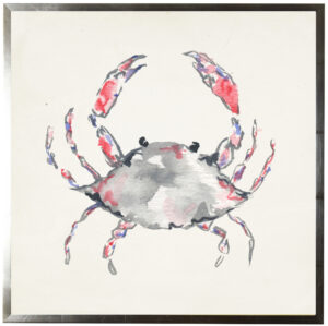 Watercolor red crab