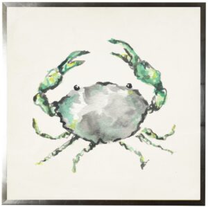 Watercolor green crab
