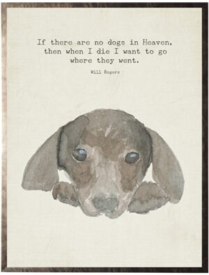 Watercolor brown puppy with animal quote