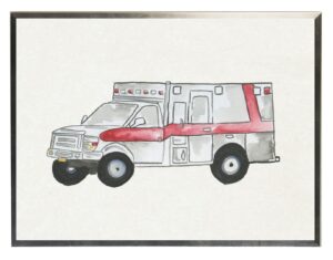 Watercolor Ambulance