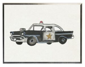 Watercolor Police car