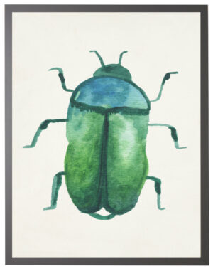 Watercolor green/blue earth beetle