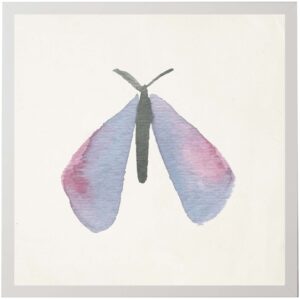 Watercolor lavender and pink moth