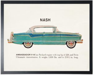 Individual Vintage Nash (blue) car
