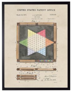 Watercolor Chinese Checkers Patent