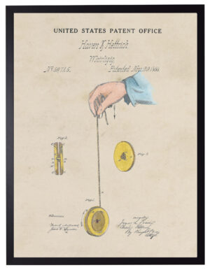 Watercolor Yellow Yoyo Patent