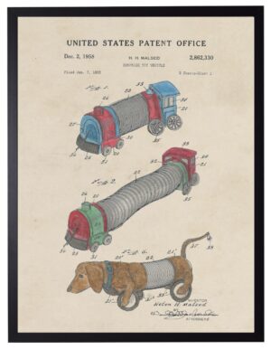 Watercolor Slinky toys Patent