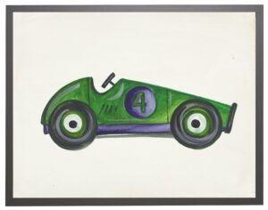 Watercolor race car