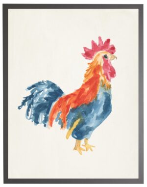 Watercolor rooster