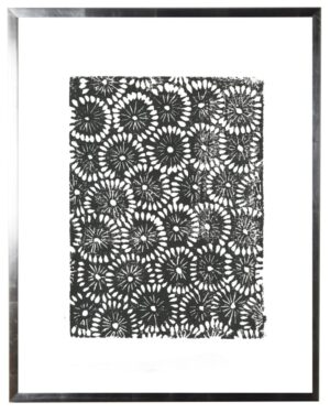 Black and white block print A