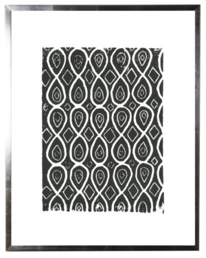 Black and white block print C