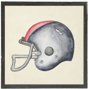 Watercolor Football Helmet
