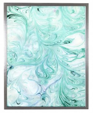 Soft Green and Spa Marbled art