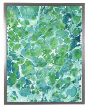 Navy and Green Marbled art