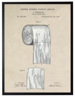 Watercolor toilet paper patent