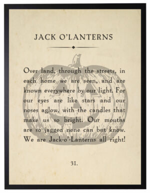 Jack O'lantern rhyme on vintage background