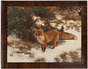 Vintage fox oil reproduction