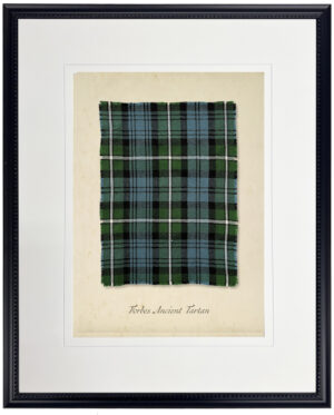 Forbes Ancient tartan plaid print matted with a cream mat with a v-groove