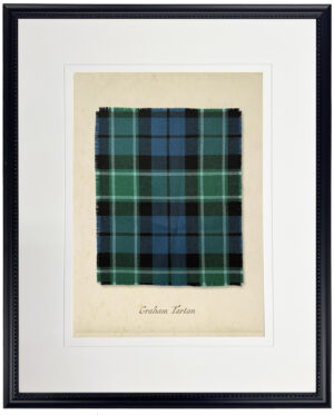 Graham tartan plaid print matted with a cream mat with a v-groove
