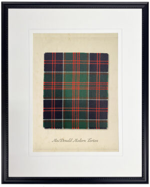 MacDonald tartan plaid print matted with a cream mat with a v-groove