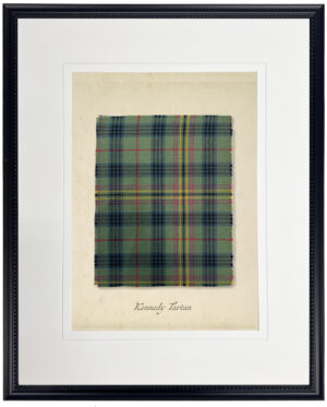 Kennedy tartan plaid print matted with a cream mat with a v-groove