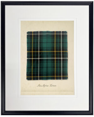 MacAlpine tartan plaid print matted with a cream mat with a v-groove