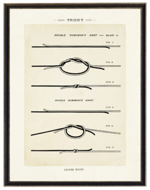 Trout fishing knots bookplate