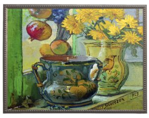 Vintage floral oil reproduction