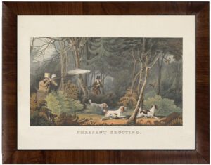 Vintage Pheasant shooting bookplate
