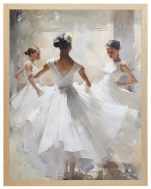Vintage oil reproduction of ballet dancers