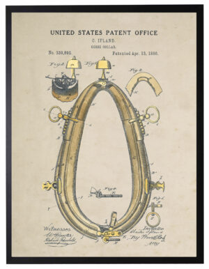 Watercolor horse collar patent