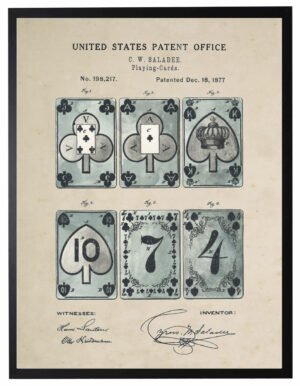 Watercolor playing cards patent