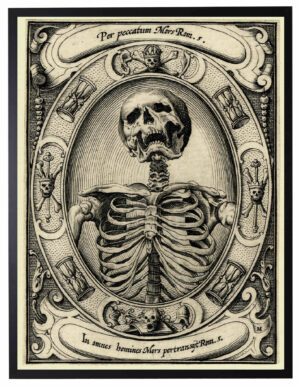 Vintage skeleton poster