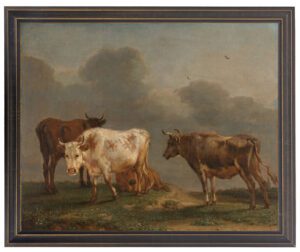 Vintage cow oil reproduction