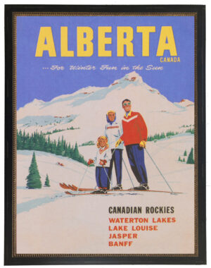 Vintage Alberta ski poster