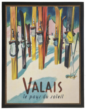 Vintage Valais ski poster